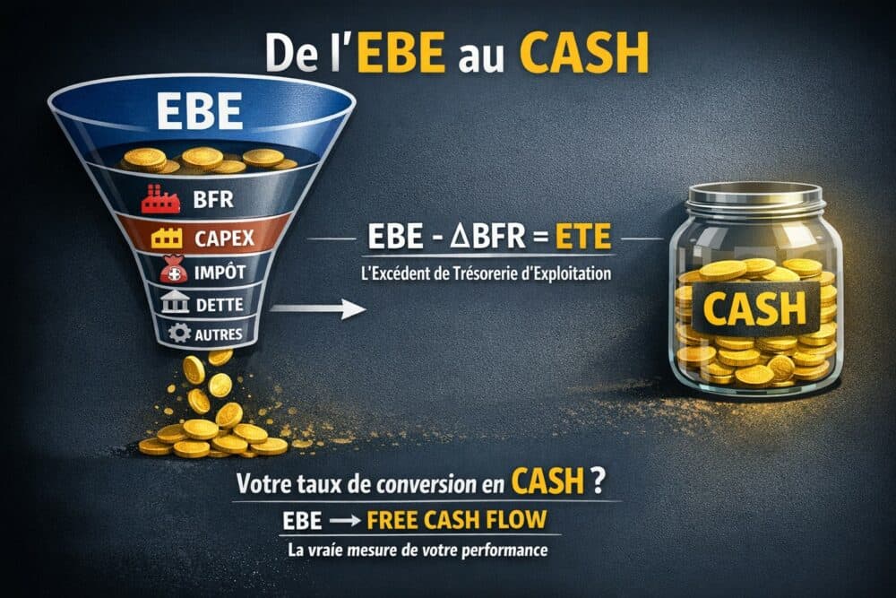 De l'EBE à la trésorerie : la cascade du cash en entreprise